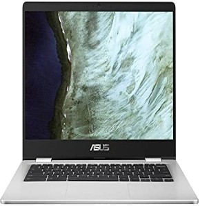 ASUS Chromebook Celeron Dual Core - (4 GB/64 GB EMMC Storage/Chrome OS) C423NA-BV0523 Thin and Light Laptop (14 inch, Silver, 1.20 Kg) New