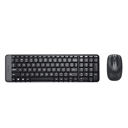 Logitech MK215 Wireless Keyboard and Mouse Combo for Windows, 2.4 GHz Wireless, Compact Design, 2-Year Battery Life(Keyboard),5 Month Battery Life(Mouse)