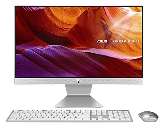 ASUS Vivo AiO V222, 21.5" (54.61 cm) FHD, Intel Pentium Gold 6405U, All-in-One Desktop (4GB/1TB HDD/Office 2019/Windows 10/Integrated Graphics/Wireless Keyboard & Mouse/White/4.8 Kg), V222FAK-WA018TS