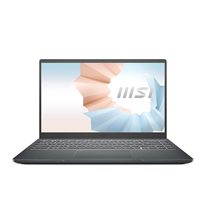 MSI Modern 14, Intel i3-10110U, 14" FHD IPS-Level 60Hz Panel Laptop (8GB/256GB NVMe SSD/Windows 10 Home/Intel UHD Graphics/Carbon Grey/1.3Kg), B10MW-658IN